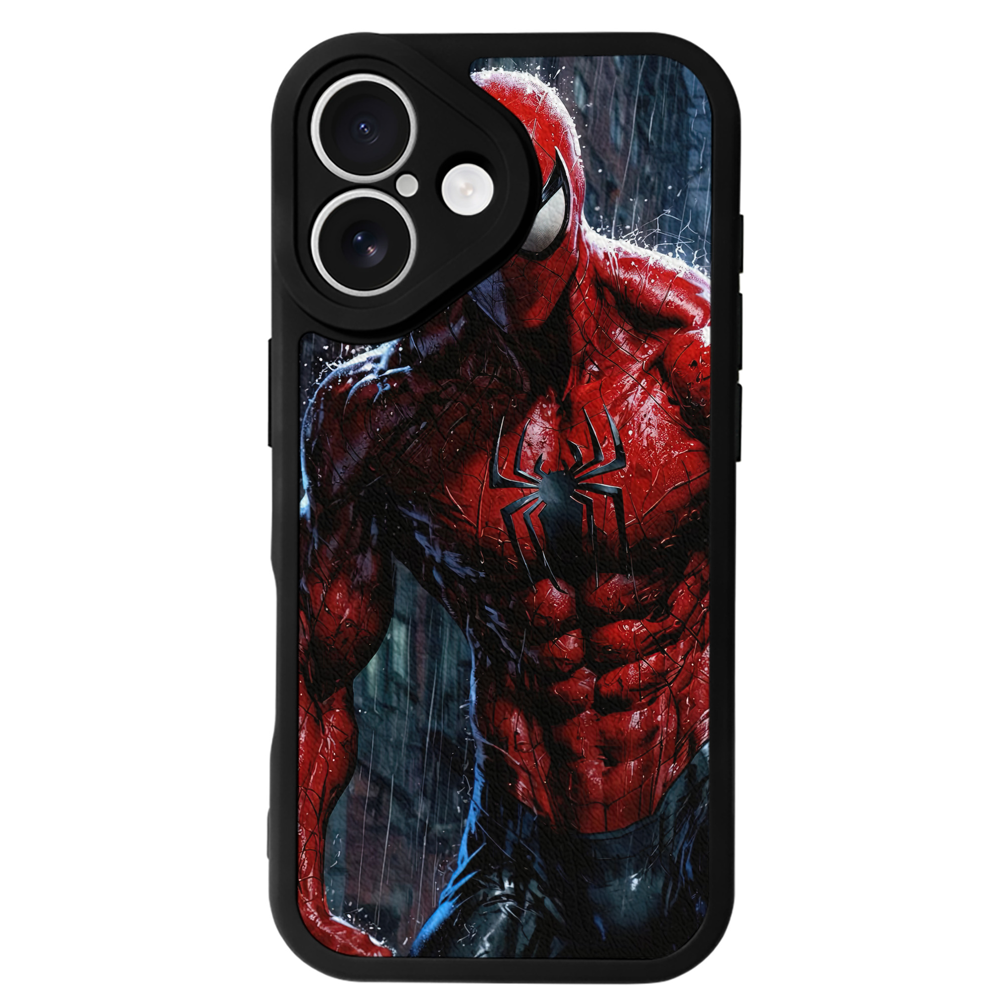 （画像用） Spider Man スパイダーマン 【iPhone 16シリーズ対応】シリコンスマホケース（レザー調） 材質：シリコン